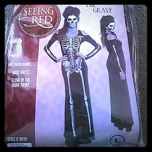 Seeing Red Skeleton Halloween Costume